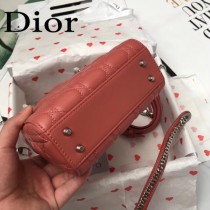 DIOR迪奧-014 原版皮3格DiorLady戴妃包 鏈條120cm 可調節皮肩帶