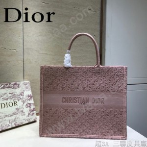 DIOR迪奧-02 原版皮新款刺繡Dior Book Tote購物袋手提包