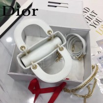 DIOR迪奧-016 原版皮3格DiorLady戴妃包 鏈條120cm 可調節皮肩帶