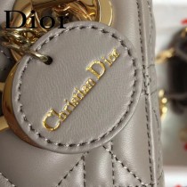 DIOR迪奧-011 原版皮3格DiorLady戴妃包 鏈條120cm 可調節皮肩帶