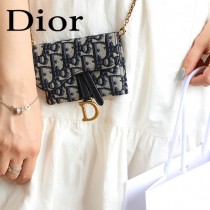 迪奧 原版皮 Dior最新款的鏈條小錢包