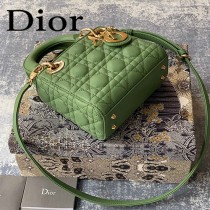 DIOR迪奧-01 原版皮3格DiorLady戴妃包 鏈條120cm 可調節皮肩帶