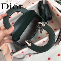 DIOR迪奧-09 原版皮3格DiorLady戴妃包 鏈條120cm 可調節皮肩帶