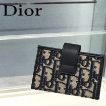 DIOR-01 迪奧原版皮SADDLE DIOR OBLIQUE 新款老花小卡包