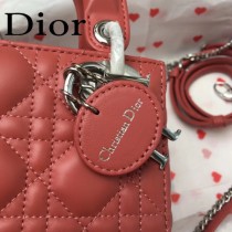 DIOR迪奧-014 原版皮3格DiorLady戴妃包 鏈條120cm 可調節皮肩帶