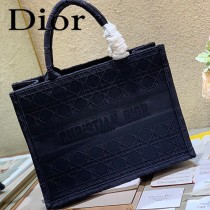 DIOR迪奧-01 原版皮新款刺繡Dior Book Tote購物袋手提包