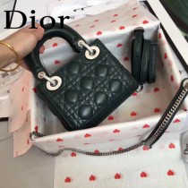 DIOR迪奧-09 原版皮3格DiorLady戴妃包 鏈條120cm 可調節皮肩帶