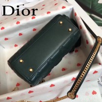 DIOR迪奧-010 原版皮3格DiorLady戴妃包 鏈條120cm 可調節皮肩帶