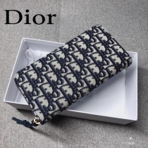 迪奧 原版皮 Dior 拉鏈錢包