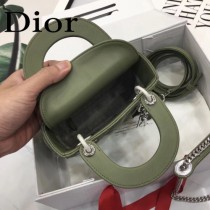 DIOR迪奧-018 原版皮3格DiorLady戴妃包 鏈條120cm 可調節皮肩帶