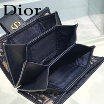 DIOR-01 迪奧原版皮SADDLE DIOR OBLIQUE 新款老花小卡包