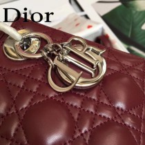 DIOR迪奧-012 原版皮3格DiorLady戴妃包 鏈條120cm 可調節皮肩帶