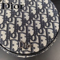 DIOR迪奧原版皮oblique圓餅包斜挎