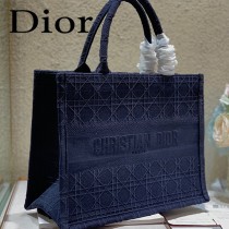 DIOR迪奧-01 原版皮新款刺繡Dior Book Tote購物袋手提包