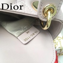 DIOR迪奧-020 原版皮3格DiorLady戴妃包 鏈條120cm 可調節皮肩帶