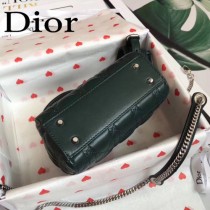 DIOR迪奧-09 原版皮3格DiorLady戴妃包 鏈條120cm 可調節皮肩帶