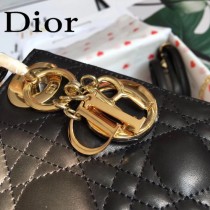 DIOR迪奧-013 原版皮3格DiorLady戴妃包 鏈條120cm 可調節皮肩帶