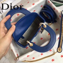 DIOR迪奧-08 原版皮3格DiorLady戴妃包 鏈條120cm 可調節皮肩帶