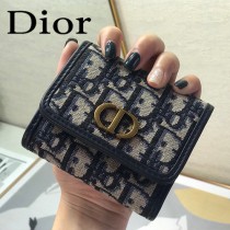 DIOR迪奧原版皮30 Montaigne蒙田三折錢包