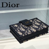 DIOR-01 迪奧原版皮SADDLE DIOR OBLIQUE 新款老花小卡包