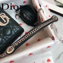 DIOR迪奧-09 原版皮3格DiorLady戴妃包 鏈條120cm 可調節皮肩帶