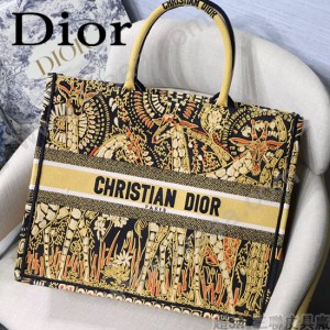 DIOR-013 迪奧原版皮新圖案新款刺繡Dior Book Tote購物袋手提包