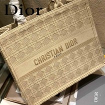Dior迪奧-02  原版皮大號格纹 Book Tote 購物袋