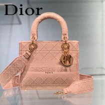 DIOR-03 迪奧全新Lady Dior 刺繡菱格系列戴妃包