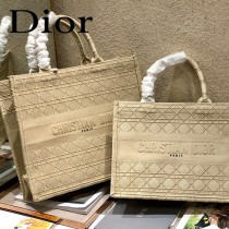 Dior迪奧-02  原版皮大號格纹 Book Tote 購物袋