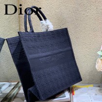 Dior迪奧-04  原版皮大號格纹 Book Tote 購物袋