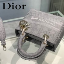 DIOR-02 迪奧全新Lady Dior 刺繡菱格系列戴妃包
