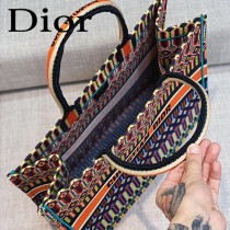 DIOR-03 迪奧原版皮新圖案新款刺繡Dior Book Tote購物袋手提包