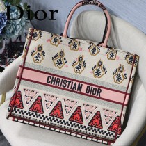 DIOR-021 迪奧原版皮新圖案新款刺繡Dior Book Tote購物袋手提包