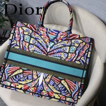 DIOR-016 迪奧原版皮新圖案新款刺繡Dior Book Tote購物袋手提包