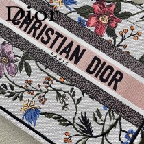 M1286 DIOR迪奧原版皮月季花新款刺繡Dior Book Tote小號購物袋手提包