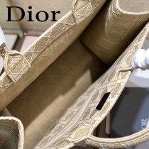 Dior迪奧-02  原版皮大號格纹 Book Tote 購物袋