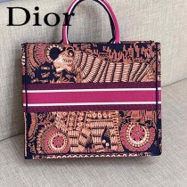 DIOR-05 迪奧原版皮新圖案新款刺繡Dior Book Tote購物袋手提包