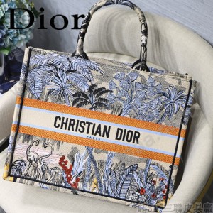 DIOR-012 迪奧原版皮新圖案新款刺繡Dior Book Tote購物袋手提包