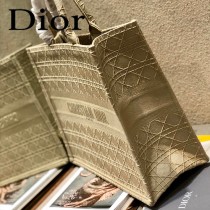 Dior迪奧-02  原版皮大號格纹 Book Tote 購物袋