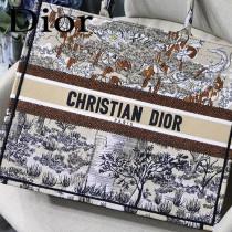 DIOR-07 迪奧原版皮新圖案新款刺繡Dior Book Tote購物袋手提包
