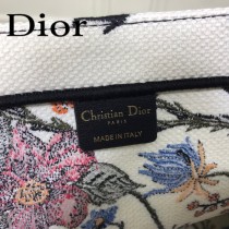 M1286-01 DIOR迪奧原版皮月季花新款刺繡Dior Book Tote購物袋手提包