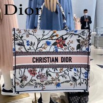 M1286-01 DIOR迪奧原版皮月季花新款刺繡Dior Book Tote購物袋手提包