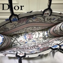 M1286-01 DIOR迪奧原版皮月季花新款刺繡Dior Book Tote購物袋手提包