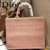 Dior迪奧-01  原版皮大號格纹 Book Tote 購物袋