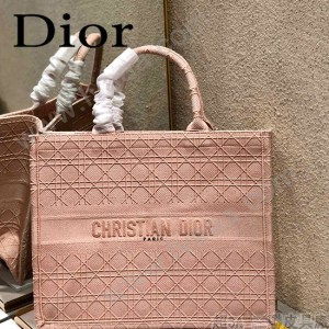 Dior迪奧-01  原版皮大號格纹 Book Tote 購物袋