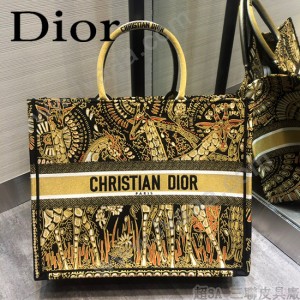 DIOR-09 迪奧原版皮新圖案新款刺繡Dior Book Tote購物袋手提包