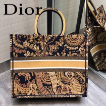 DIOR-08 迪奧原版皮新圖案新款刺繡Dior Book Tote購物袋手提包