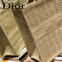 Dior迪奧-02  原版皮大號格纹 Book Tote 購物袋