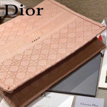 Dior迪奧-01  原版皮大號格纹 Book Tote 購物袋