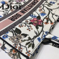 M1286-01 DIOR迪奧原版皮月季花新款刺繡Dior Book Tote購物袋手提包